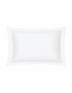 Taie En Coton Percale Unie 50x75 Blanc Des Vosges