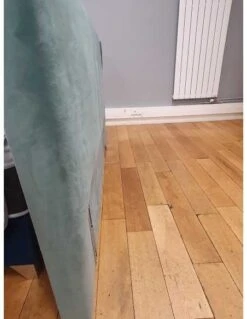 Mobilier Sain -Mobilier Sain tete de lit simmons velours vert clair 160x100 expo 1